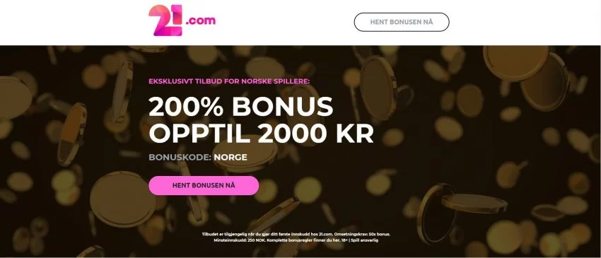 21.com casino bonus