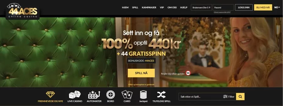 44Aces Casino Skjermbilde