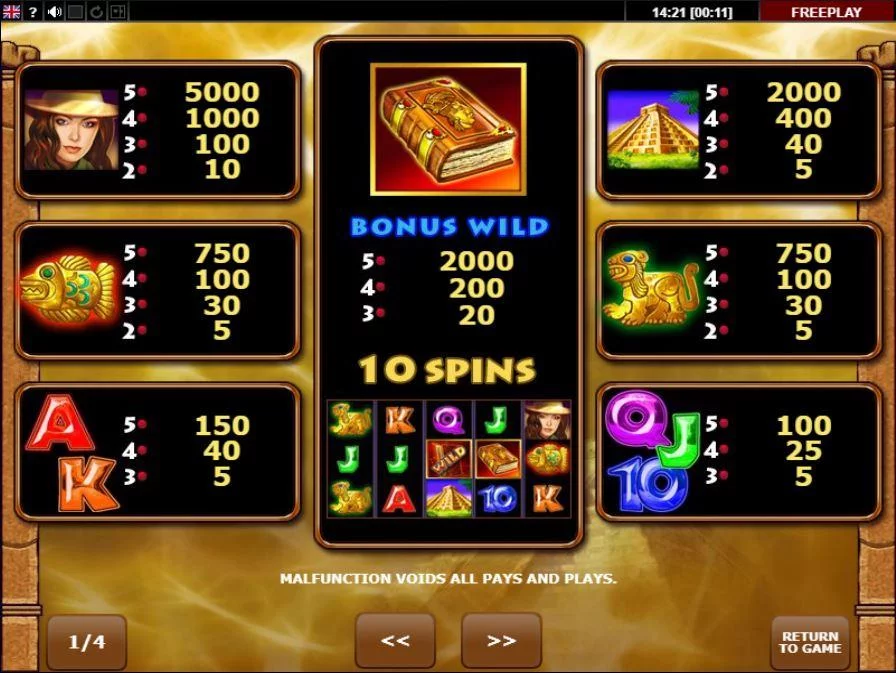 Book of Aztec Free Spins Bob Casino