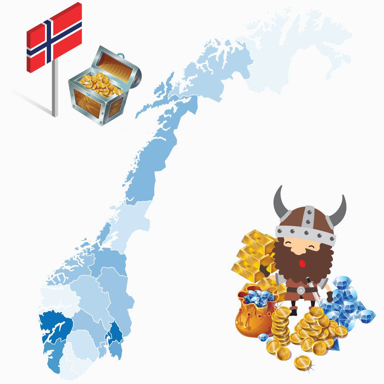 Kart over hvem som vinner mest i pengespill i Norge