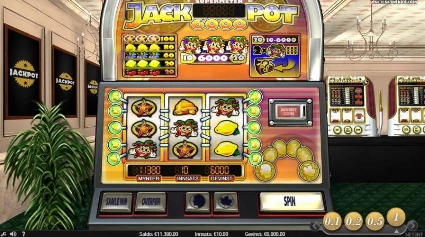 Jackpot6000 spilleautomat norgesautomaten
