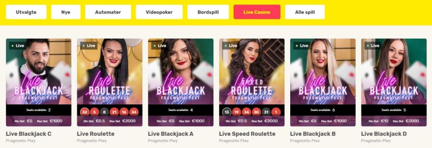 JustSpin Live Casino