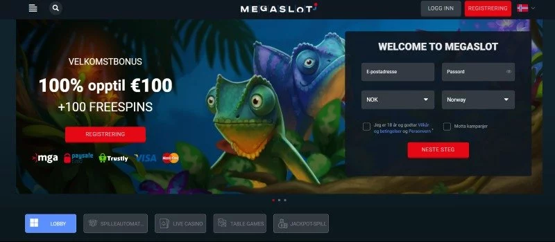 MegaSlot casino velkomstbonus