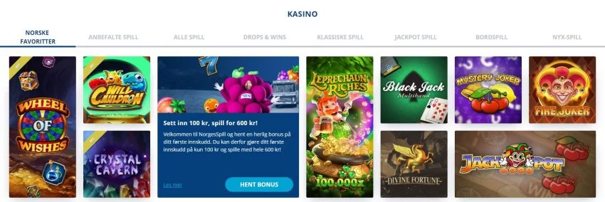 NorgesSpill Casino Spill
