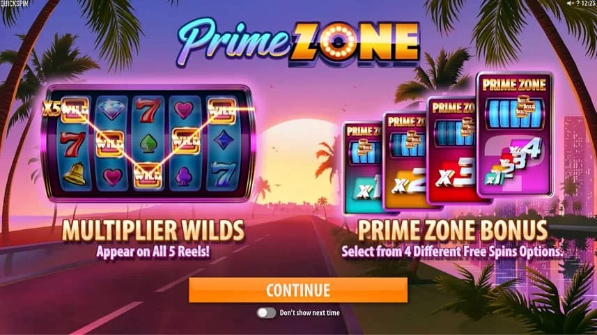 Prime Zone splash screen