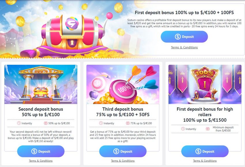 Slotum Casino Bonus