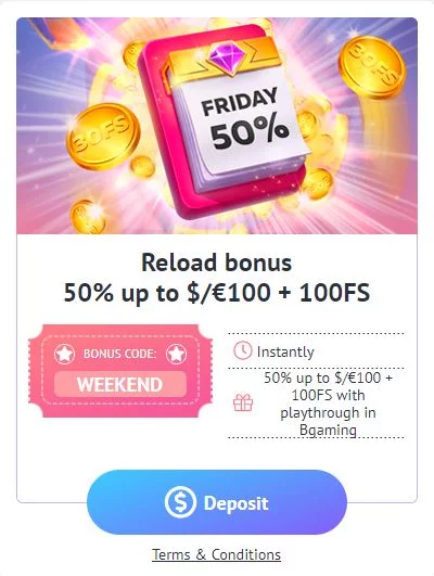 Slotum Casino Reload Bonus