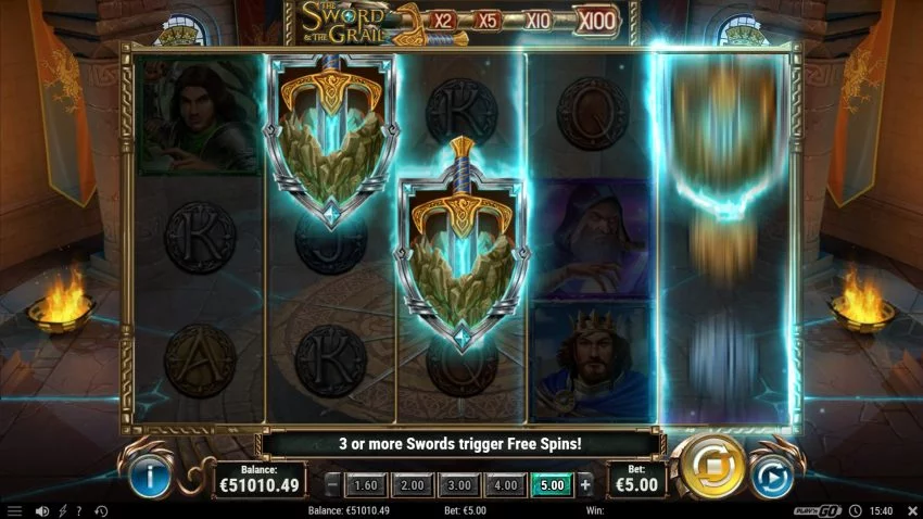 Sword and the Grail Freespins Play N Go Bonus