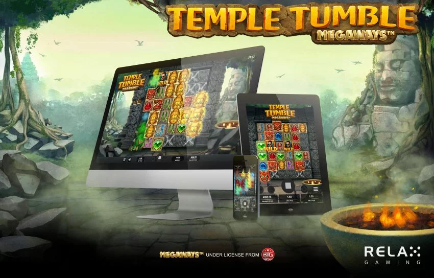 Temple Tumble Megaways Relax Gaming Poster