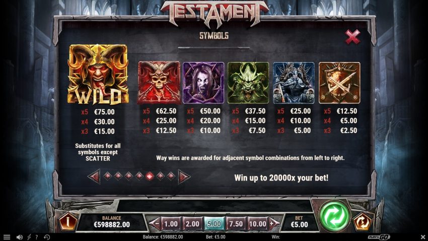 Testament PlayN Go Symbols