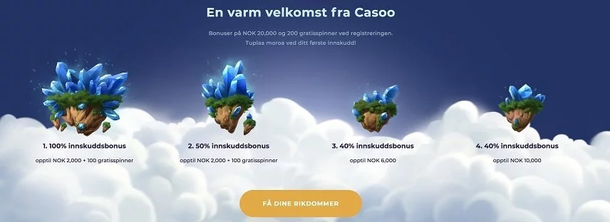 casoo velkomstbonus promo